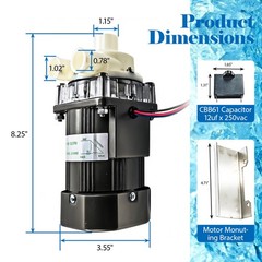 S-0731 Ice Machine Motor KM-1600M Series Ice Machines 120V 60W Water Pump Motor