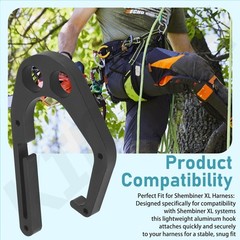 ALUMINUM TREE CLIMBING HOOK FOR SHEMBINER XL – ONE-HAND OPERATION W