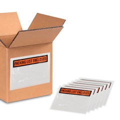 1000X 4.5″ x 5.5″ PACKING LIST ENCLOSED ENVELOPE POUCH SLIP INVOICE RECEIPT