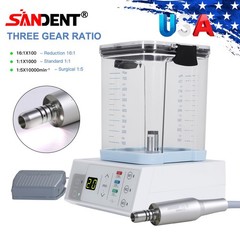 SANDENT Brushless LED Electric Micro Motor 1:5 Handpiece Optic LED Contra Angle