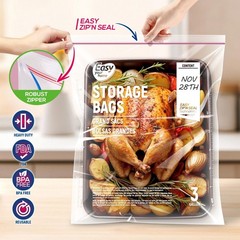 10PCS 3 Gallon Zipper Lock Storage Bags,16″x18″,Reusable Extra Large