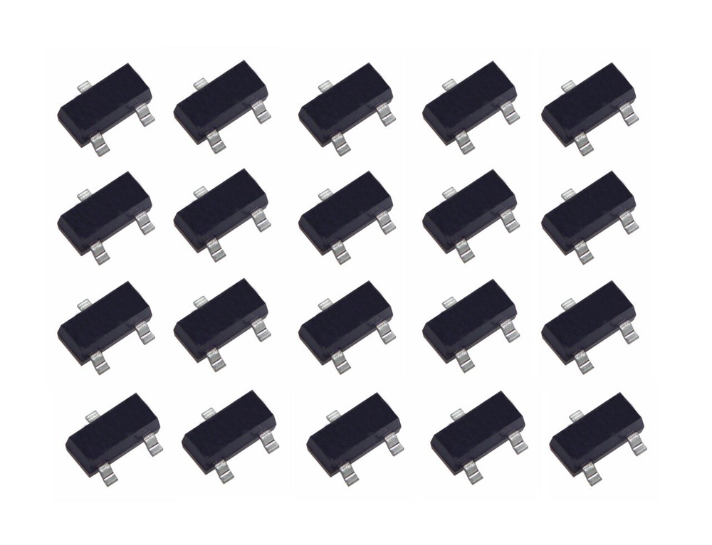 20 Pcs Pack Lot SOT-23 Triode Transistor SMD MMBT5551 2N5551 G1 0.6A 160V NPN IC