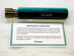 NEW 1/4 18 NPT L1 PIPE THREAD PLUG GAGE .25 .250 .2500 N.P.T. NATIONAL TAPER