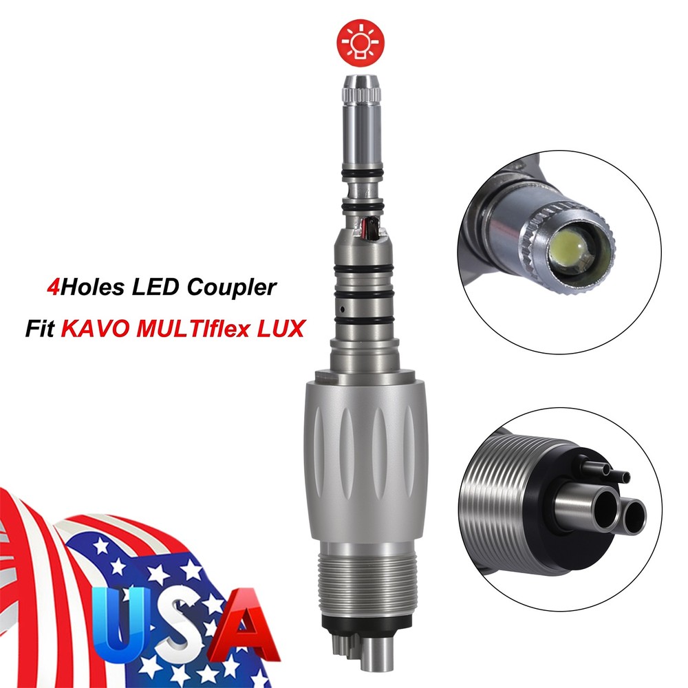 Dental LED Quick Coupler 4 Hole for KAV MULTIFlex LUX Fiber Optic Handpiece dk