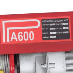 Electric Hoist Crane Winch 1320lbs 328ft Wireless & 14ft Wired Remote Tool