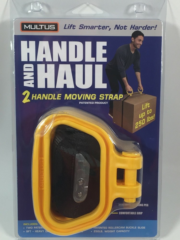 Multus Handle and Haul 2 Handle Moving Strap New in Box 250lb Limit 9FT Webbing