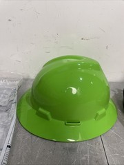 MSA V-Gard Hard Hat Fas-Trac Suspension Bright LIme Green 815570 Lot Of 15