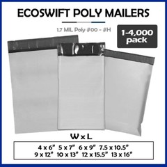 Poly Mailers 1.70 MIL Envelopes Shipping Mailing Bags 1000, 500+ More Sizes