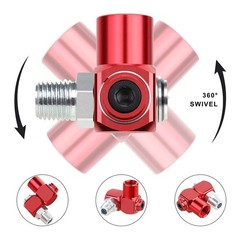 Red 360° Swivel Design Portable Air Tool Adapter 360 Degree 1/4” NPT Rivet Gun