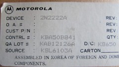 2N2222A Genuine Motorola TO-18 Transistor Factory Original NOS SHIPS USA 1 piece