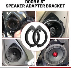 RED WOLF 4PCS 6.5 Inch Speaker Adapter Spacer Ring w/Speaker Wiring Harness P…