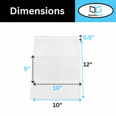 1000 Clear 2 Mil Reclosable Plastic Polybags Top Seal 10″ x 12″ with White Block