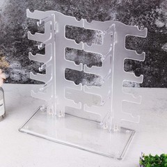 Lamoutor 2 Row Sunglasses Rack Holder Glasses Display Stand Transparent Color