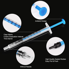 1Ml Plastic Syringe without Needle for Liquid – Measuring Syringes with Caps …