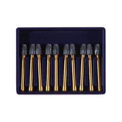 10X Dental Tungsten Carbide Burs Trimming Finishing Egg Football Bur FG 7408