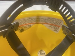 Vintage PSE&G MSA V-Gard Yellow Hard Hat w/ Ratchet Suspension, ANSI Class E