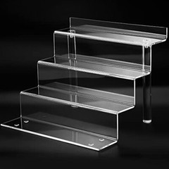 Clear Acrylic Display Riser Shelf for Perfume Organizer, Action Figure Holder