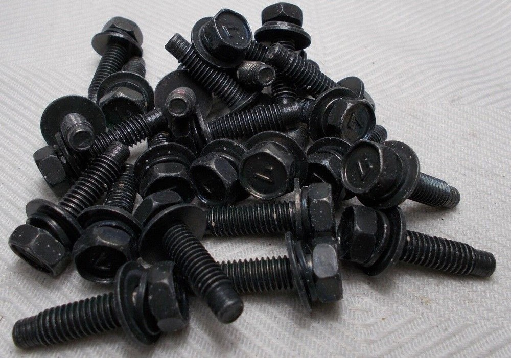 M6 6mm X 1.00 Coarse X 16mm Thread Hex Washer Head Bolt Lot Of 25 Bolts