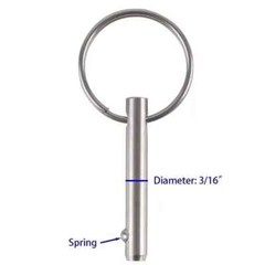 Small Quick Release Pin 3/16″ Stainless Steel Bimini Top Marine Hardware 4 Pack