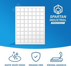 1″ X 1″ Matte White Printable Labels (100 Sheets, 6300 Stickers) Custom Stickers