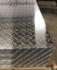 4′ x 8′ Aluminum Diamond Plate Sheet .025” Thick Embossed, Polished