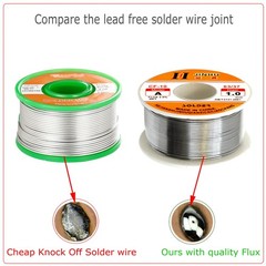 1 Set Solder Flux Paste Syringe 10cc Kit includes full size 60/40 Solder Wire