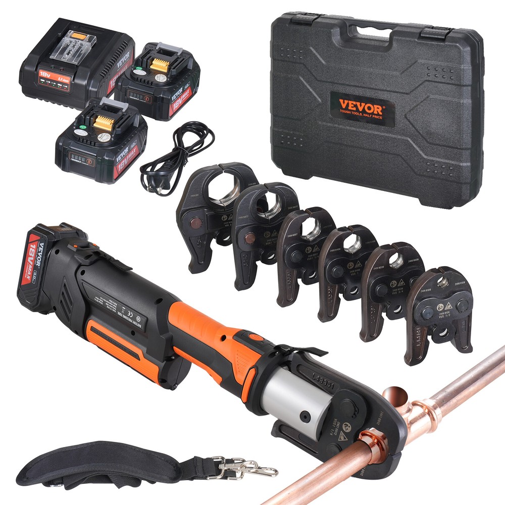 1/2″-2″ Pro Press Tool Pipe Crimping Kit with 6 Jaws DC18V PZ-3240