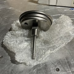 1NFY4 0° to 250°F/-20° to 120°C, 1/2 in NPT, 2.5 in Stem Lg, 3 in Dial Dia NOS