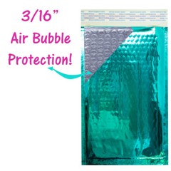 4×8″ Metallic Bubble Mailers Padded Shipping Poly Mailing Envelopes Combo Pack