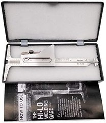 Weld Gauge Set Hi-Lo Welding Gauge and 1/32-5/8 Inch 1-15mm Taper Gauge Stainles