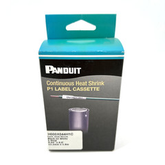 Panduit H000X044H1C Continuous Heat Shrink P1 Label Cassette Black on White