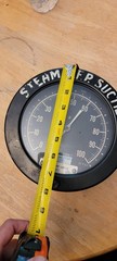 Vintage 8″ BAILEY METERS Pump Suction Pressure Gauge AIR WATER STEAM OIL Rare