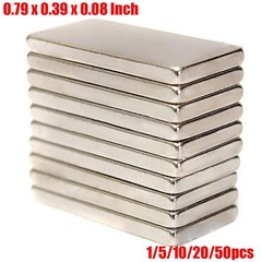 N52 20x10x2MM Neodymium Block Magnet Super Strong Rare Earth Magnets
