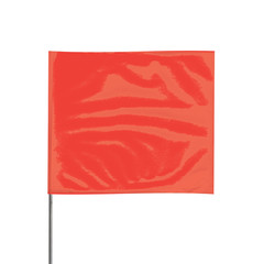 Presco 21 in. Steel Wire Staff Marking Flags [2.5 in. x 3 in. Flag]: 2 in. x 21
