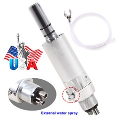 Air Motor 4Holes Dental Contra Angle Slow Speed Handpiece Push for 1.6mm Burs US
