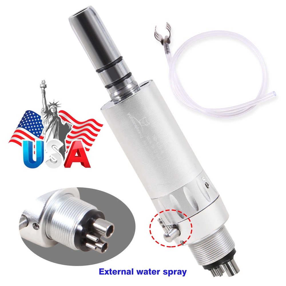 Contra Angle Slow Speed Handpiece Push for 1.6mm Burs / Air Motor 4Holes Dental