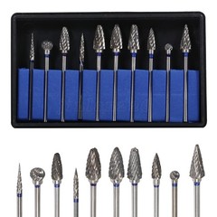 10 Pcs Dental Lab Polishing Bur Drills Tungsten Steel Carbide Burs Burrs 2.35MM