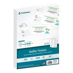 Printable Raffle Tickets With Tear-Away Stubs for Events & Fundraisers – 1000…