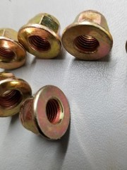(50) M10-1.25 or 10mm Metric Hex Flange Stop Lock Nut / Nylon Insert ,Class 8.8