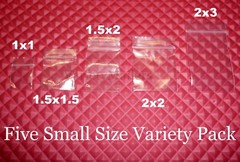 500 Reclosable Bag Variety Pack ~ 5 Small Sizes ~ Plastic Storage Baggies