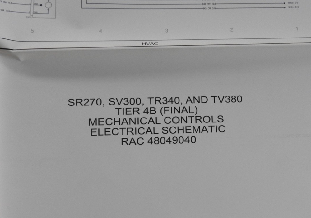 (2) Case IH SR270 SV300 TR340 TV380 SKID STEER Electrical Schematic Set 36″x24″
