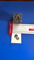 Vintage Letterpress Metal Printing Block, Double-Sided Portrait Design