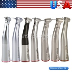 LED Dental Electric Handpiece 1:5 1:1 Contra Angle Fiber Optic High Speed