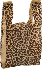 Plastic Shopping Bags 1000 Cheetah Leopard Grocery Merchandise 11 ½” x 6″ x 21″