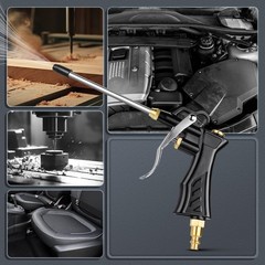 High Volume Air Blow Gun with Brass Adjustable Nozzle, Industrial Blower Gun wit