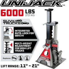 Powerbuilt 3-ton integrated jack, with a load capacity of 6000 pounds.