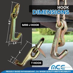 Heavy Duty 2″ x 10′ TJ Cluster Hook Car Strap for Wrecker Tow Truck Auto Hauling