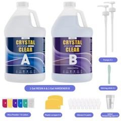 Epoxy Resin Kit 2 Gallon – Crystal Clear High Gloss Low Odor for Crafts