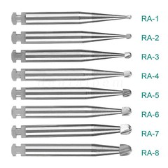 Dental Tungsten Carbide Low Speed Round Burs RA 1 2 3 4 5 6 7 8 For Contra Angle
