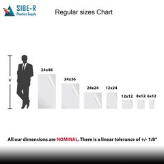 HDPE HD Polyethylene Plastic Sheet NO TEXTURE 1/4” THICK 24″ x 48″ Black^